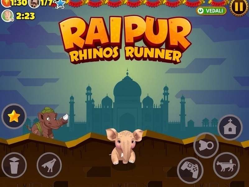 Raipur Rhinos Runner Game Screenshot